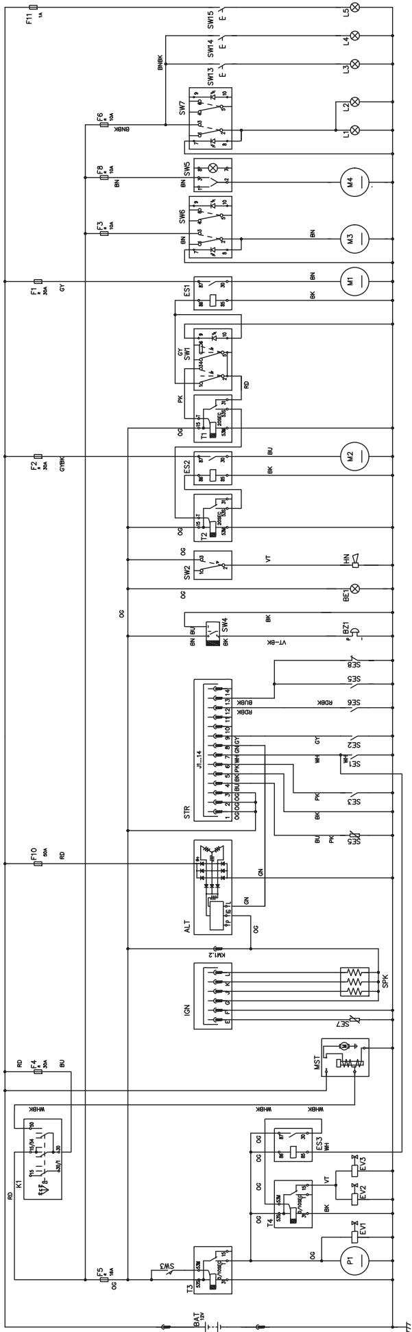 NILFISK SR 1601 P3 - ELEKTRISCHE INSTALLATIE SR 1601 LPG3 - P3 - 1