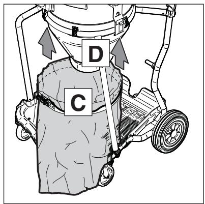 NILFISK ATTIX 963 ED XC - Enlèvement du sac d'évacuation : - 2