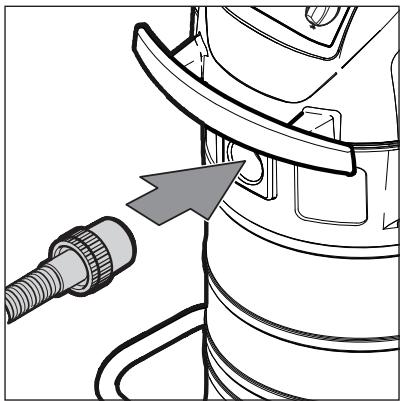 NILFISK ATTIX 963 ED XC - Raccordement du tuyau flexible d'aspiration - 1