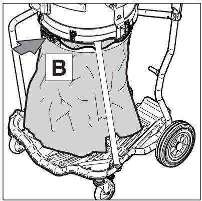NILFISK ATTIX 963 ED XC - Mise en place du sac d'évacuation : - 1