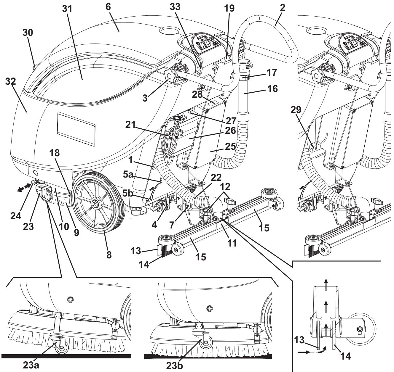 NILFISK SCRUBTEC 343B - MACHINE STRUCTURE - 1