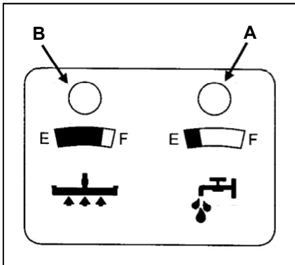NILFISK SCRUBTEC BOOST R - Lecture de l'indicateur de réserveir de récepération plein (voir figure 23, B). - 3