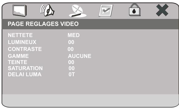 PEEKTON PK 6750 - PAGE REGLAGESVIDEO - 2