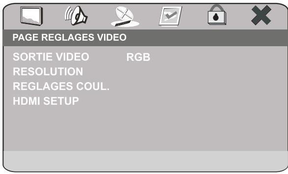 PEEKTON PK 6750 - PAGE REGLAGESVIDEO - 1