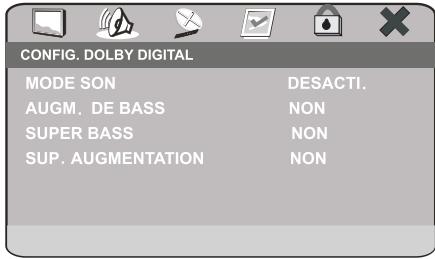 PEEKTON PK 6750 - PAGE REGLAGES AUDIO (Suite) - 1