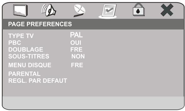 PEEKTON PK 6750 - Sélection du type de standard TV - 1