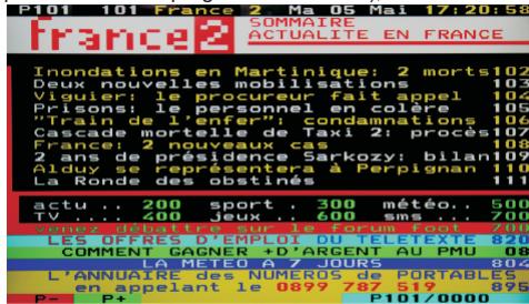 PEEKTON 22LC179HD - Se servir du Téletexte - 1