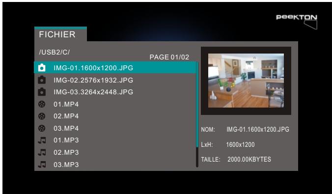 PEEKTON BABYPEEK 2 HD - Menu Fichier - 1