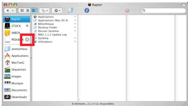 PEEKTON MINIPEEK 259 - Sous Mac OS X (suite) - 1