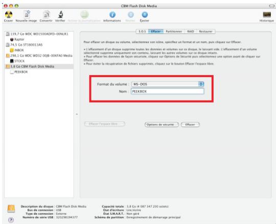PEEKTON MINIPEEK 259 - Sous Mac OS X (suite) - 2