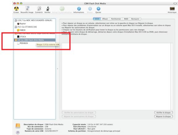 PEEKTON MINIPEEK 259 - Sous Mac OS X (suite) - 2