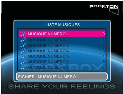 PEEKTON MINIPEEK 259 - Menu MUSIC - 1