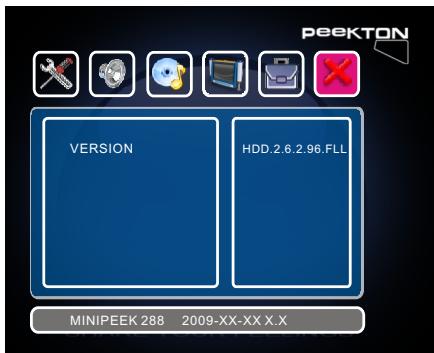 PEEKTON MINIPEEK 288 - Version logicielle - 1