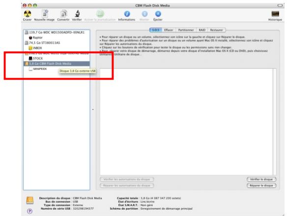 PEEKTON MINIPEEK 288 - Sous Mac OS X (suite) - 2