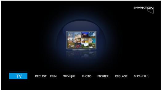 PEEKTON PEEKBOX 264 HD - Menu principal - 1