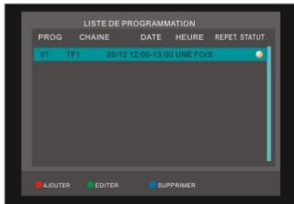PEEKTON PEEKBOX 264 HD PRO - Programmer un enregistrement - 3