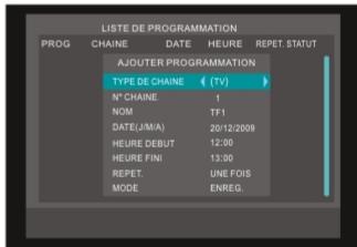PEEKTON PEEKBOX 264 HD PRO - Programmer un enregistrement - 2