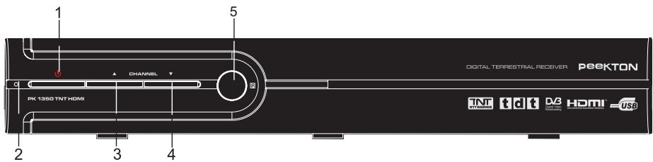 PEEKTON PK 1350 TNT HDMI - Panneau avant - 1