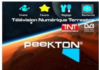 PEEKTON PK 1400 TNT - Réglage des canaux (Mode automatique) - 1