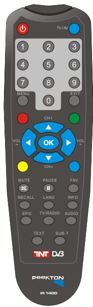 PEEKTON PK 1400 TNT - Utilisation de la telecommande - 3