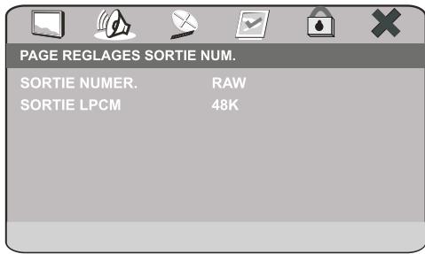 PEEKTON PK 8700 - Menu REGLAGES AUDIO - 3