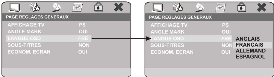 PEEKTON PK 8700 - Page réglages généraux - 3