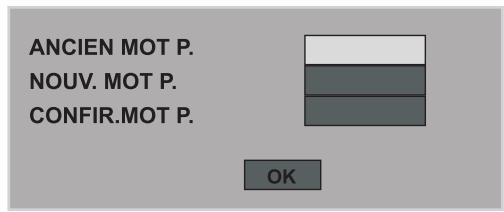 PEEKTON PK 8700 - Menu REGLAGES MOT DE PASSE - 2