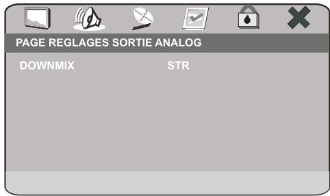 PEEKTON PK 8700 - Menu REGLAGES AUDIO - 2