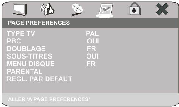 PEEKTON PK 8700 - Sélection du type de standard TV - 1