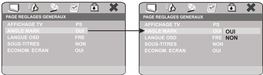 PEEKTON PK 8700 - Page réglages généraux - 2