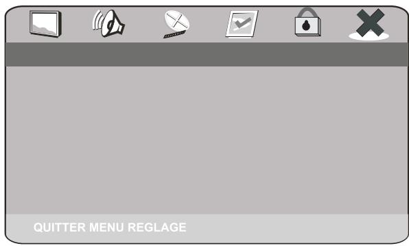 PEEKTON PK 8700 - Menu QITTER MENU REGLAGES - 1