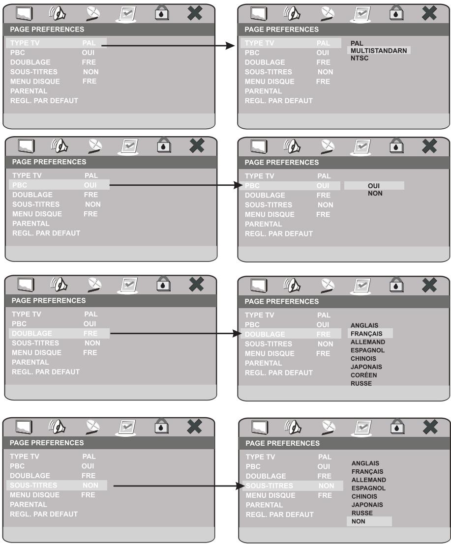 PEEKTON PK 8700 - Page PREFERENCES - 1