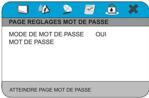 PEEKTON PK 9005 - Menu Réglages Mot de Passe - 1