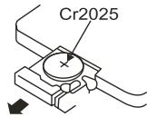 PEEKTON PK 9005 - Installation de la pile type CR2025 - 2