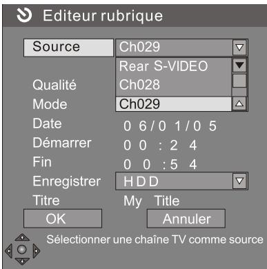 PEEKTON PK 9910 - Configurez la source d'entrée - 1