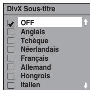 FUNAI TD6D-D4413DB - DivX Sous-titre (Par défaut: OFF) - 1