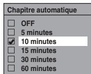 FUNAI TD6D-D4413DB - Réglage du chapitrage automatique - 2