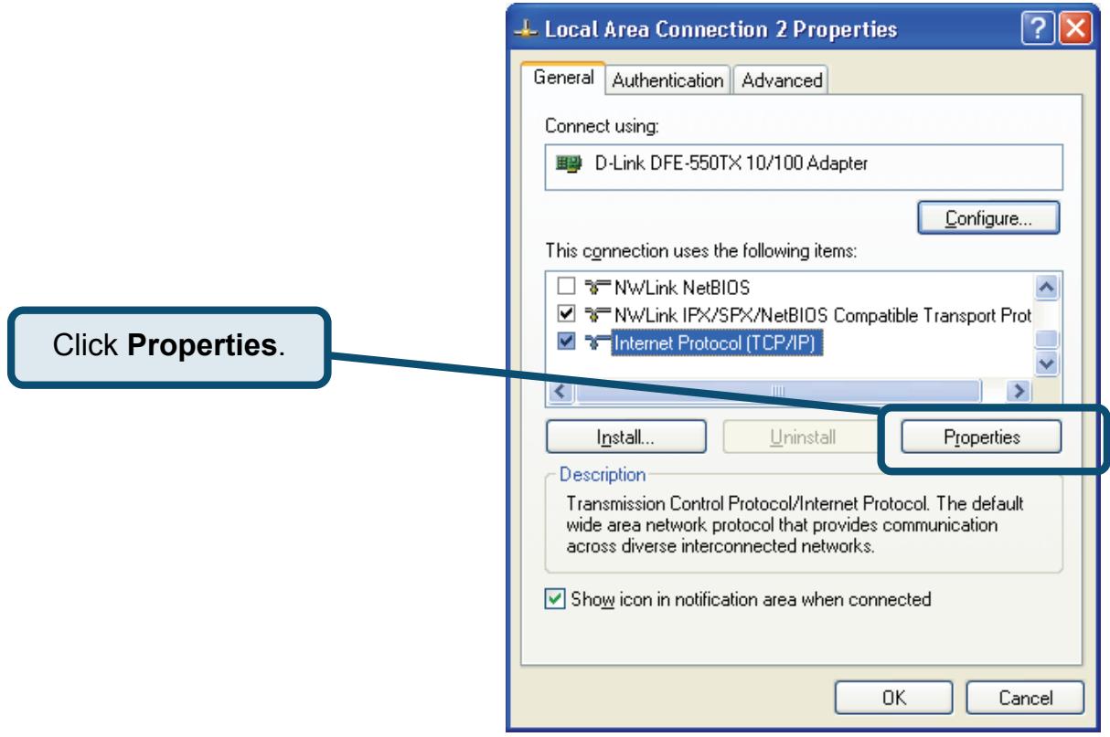 D-LINK DSL-320T - Configuring IP Settings in Windows XP - 5