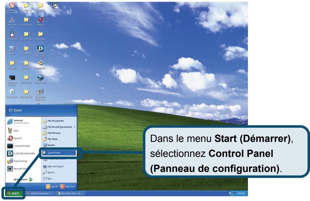 D-LINK DSL-320T - Configuration des paramètres IP sous Windows XP - 1