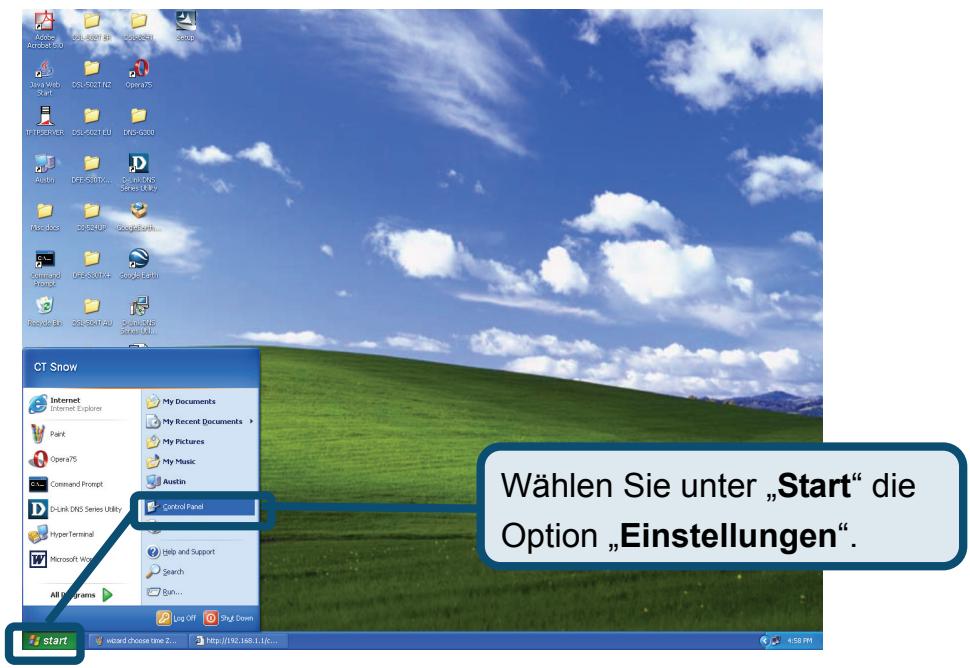D-LINK DSL-320T - IP-Einstellungen unter Windows XP konfigurieren - 1