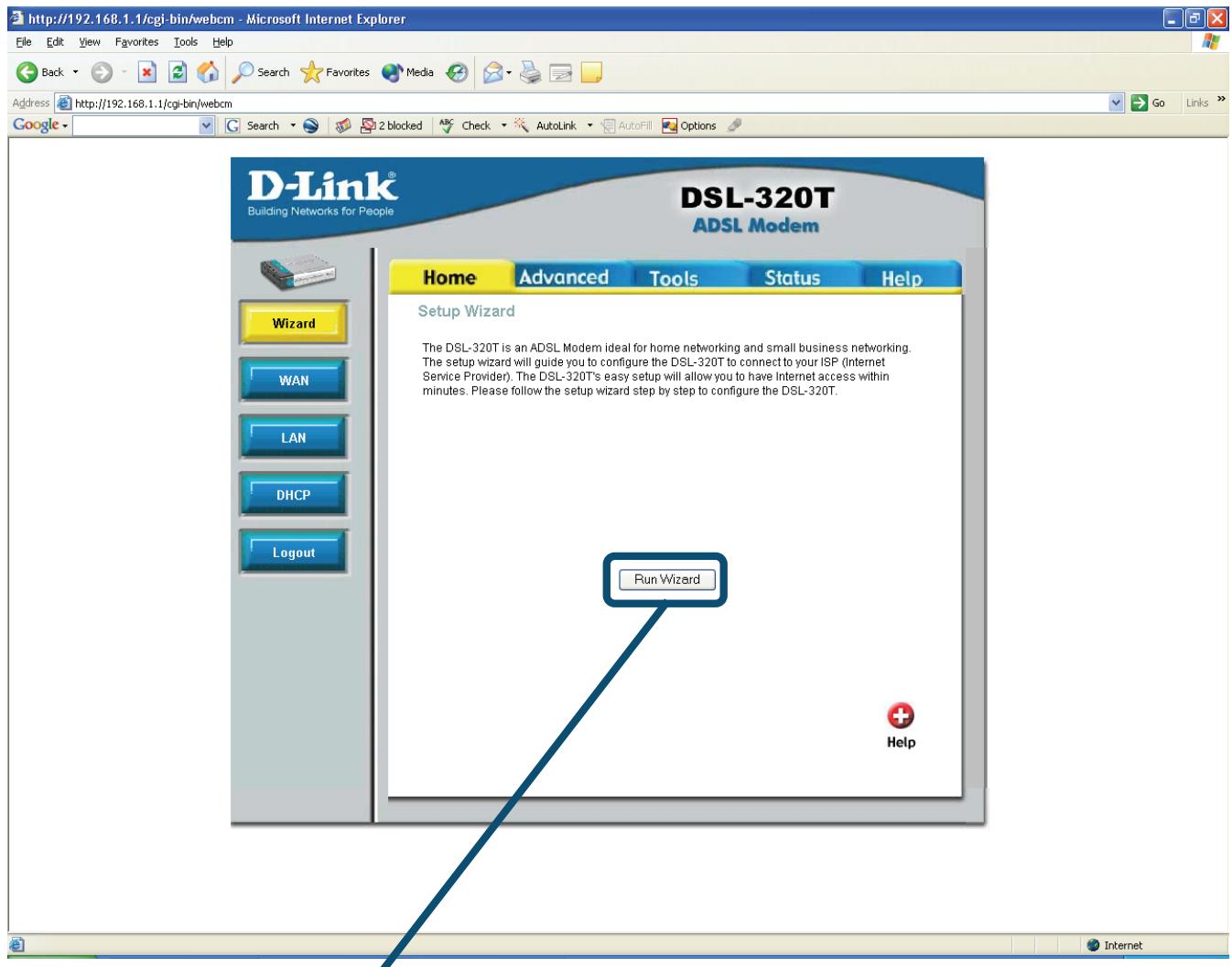D-LINK DSL-320T - Modem konfigurieren (Fortsetzung) - 1