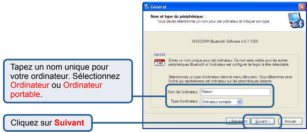D-LINK DBT-122 - Utilisation de l'assistant de configuration Bluetooth - 3