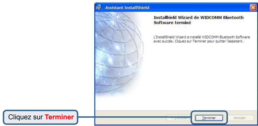 D-LINK DBT-122 - Installation du logiciel Bluetooth (suite) - 1