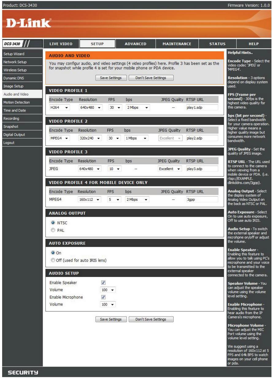 D-LINK DCS-3430 - Audio and Video - 1
