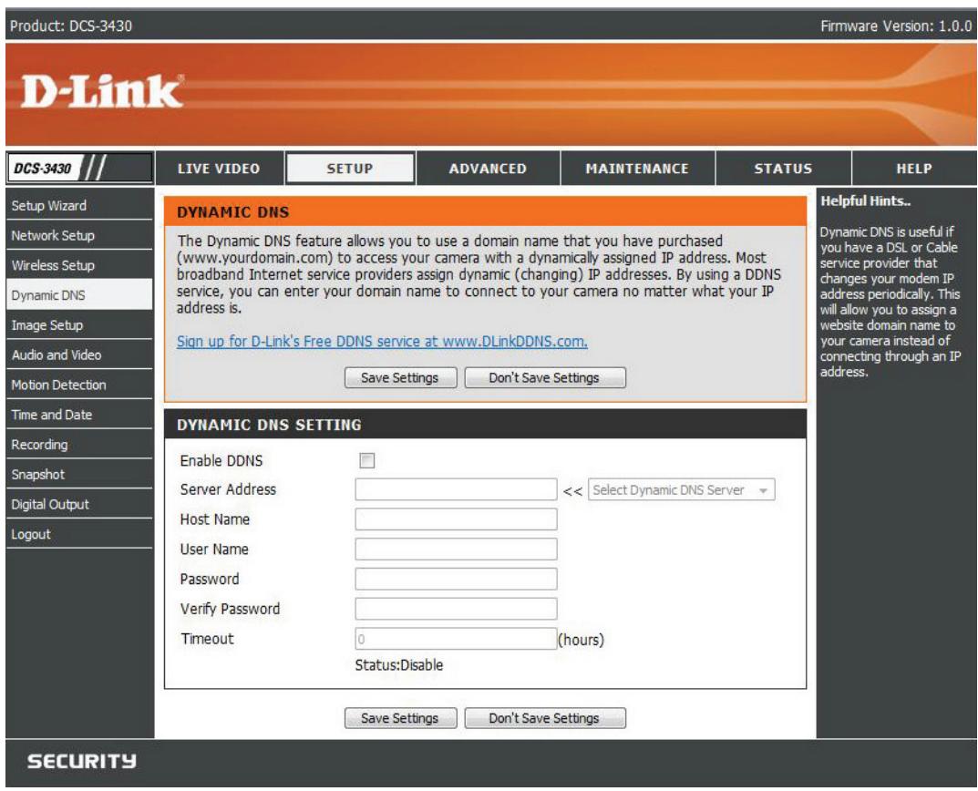 D-LINK DCS-3430 - Dynamic DNS - 1