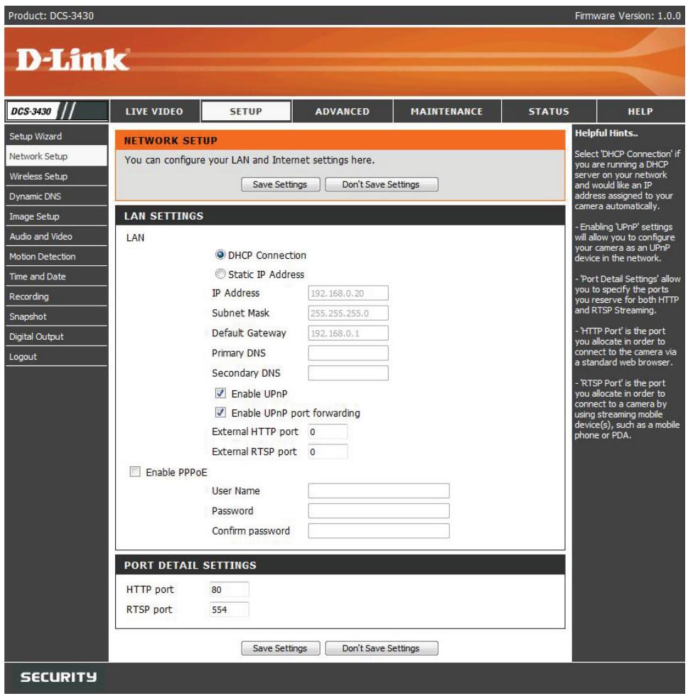 D-LINK DCS-3430 - Network Setup - 1
