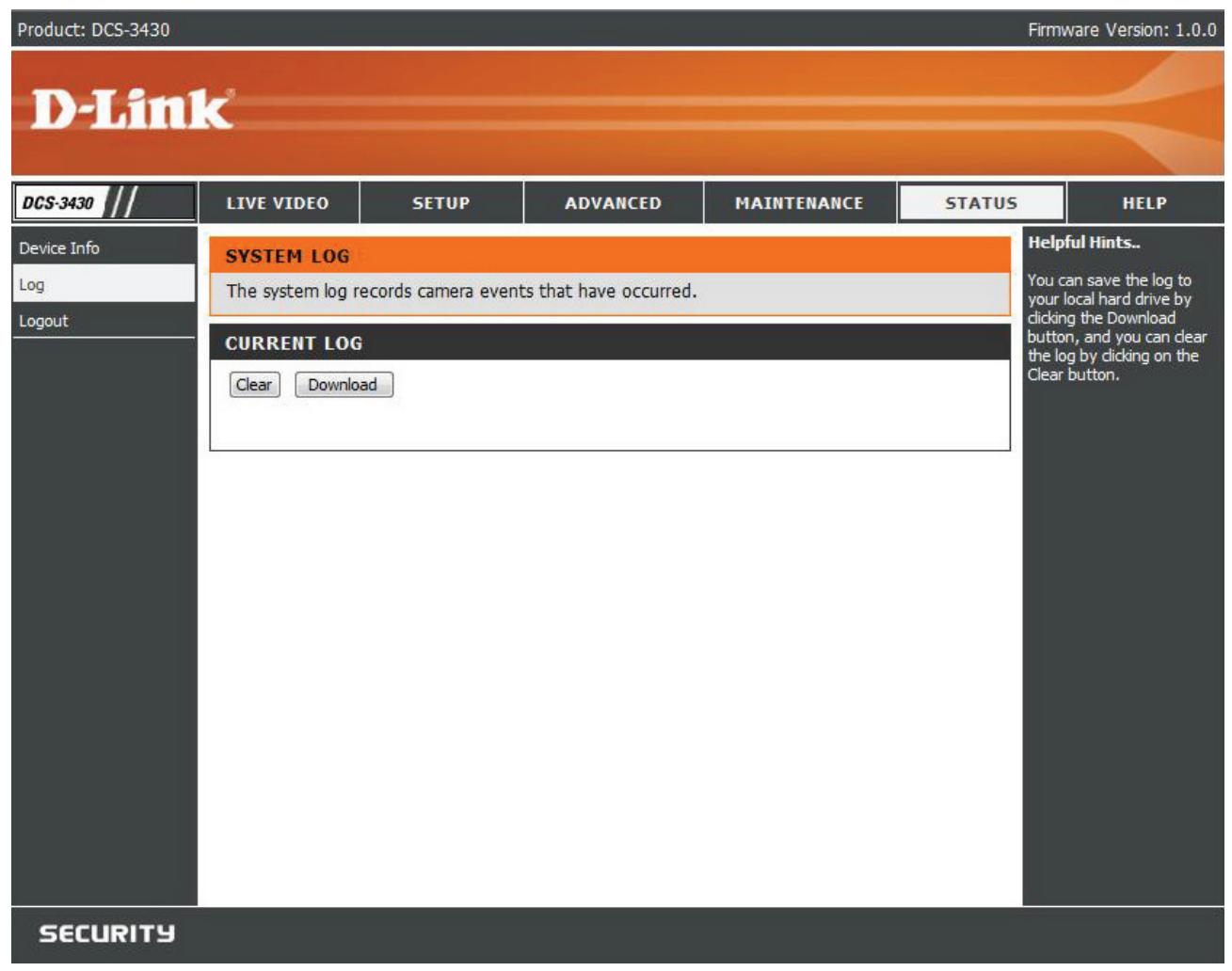 D-LINK DCS-3430 - Logs - 1