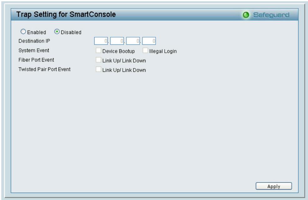D-LINK DES-1228 - Menu System > Trap Setting - 1