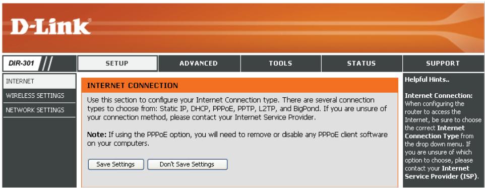 D-LINK DIR-300 - Internet Setup (Configuration Internet) Big Pond - 1