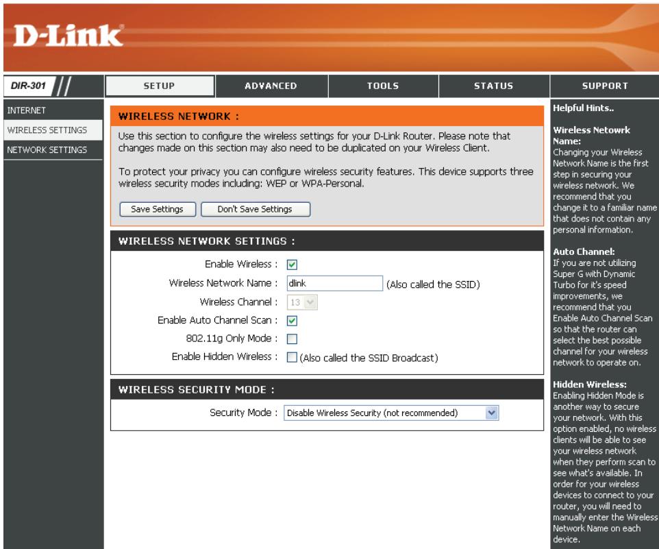 D-LINK DIR-300 - Paramètres sans fil - 1